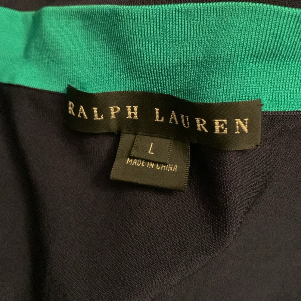 Ralph Lauren Black and Green Halter Top - Preloved - Picture 6 of 9